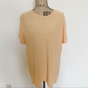 Eileen Fisher Organic Linen Orange Blouse Sz S